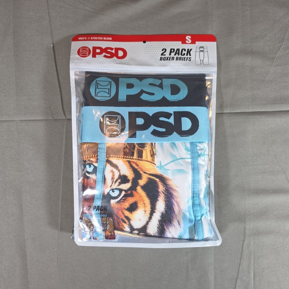 PSD Men's Tiger Rosa/Beast Mode Print Briefs Small